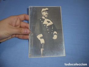 Militaria: Antigua fotografia de un general de Isabel II, original, escrita detras.
